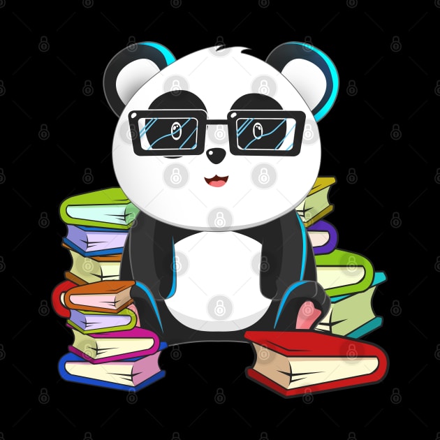 Chibi Anime Panda Book Lover by TheBeardComic