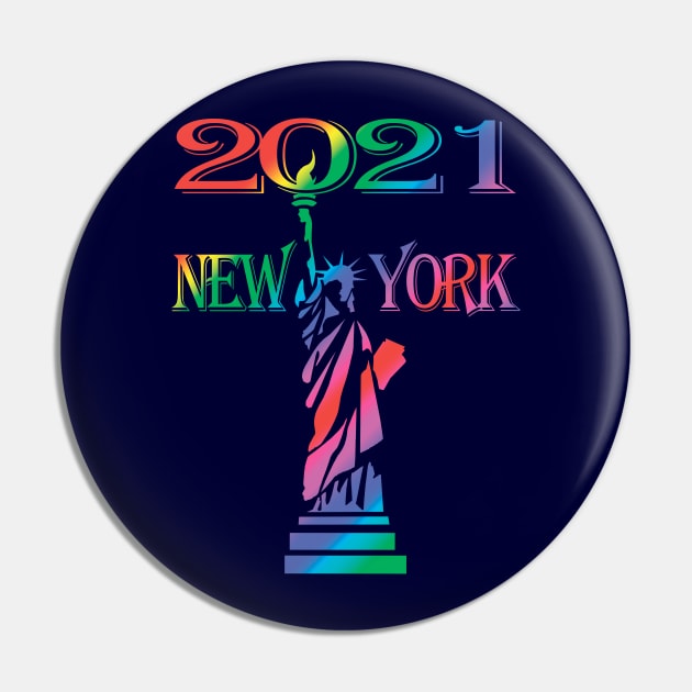 New York 2021. STATUE OF LIBERTY Pin by Abrek Art