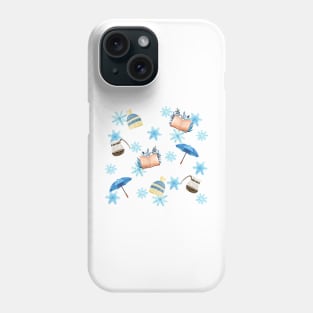 Snowflakes, Books, Coffee Jars, Umbrellas- Gilmore Pattern Phone Case