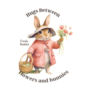 Hugs Between Flowera and bunnies T-Shirt