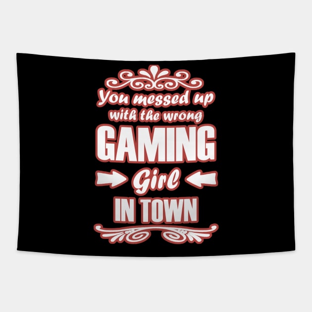 Gaming gambling computer e sport girls video Tapestry by FindYourFavouriteDesign