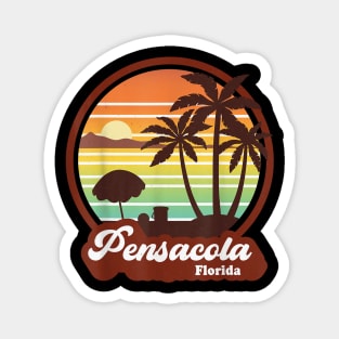 Pensacola Florida Fl Retro Summer Vacation Souvenir Magnet