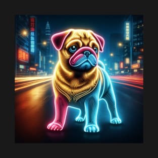 Neon Pug Dog T-Shirt