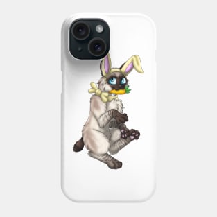 Bobtail BunnyCat: Seal Lynx Point (Yellow) Phone Case