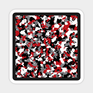 Red and black white Camouflage Magnet