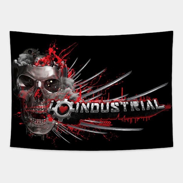 I really Love Industrial Shirt Design! Tapestry by Mighty Mike Saga