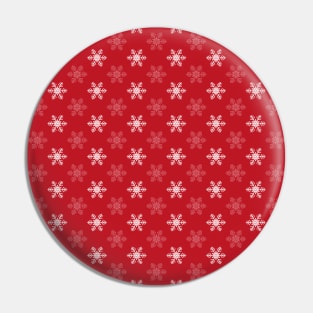 Snowflake Pattern | Red and White | Pin