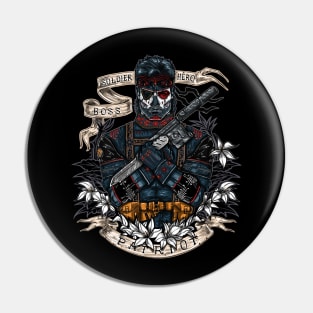 day of the Dead Patriot Pin