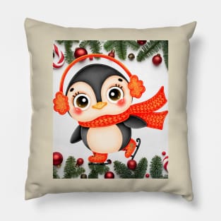 Penguin Holidays Pillow