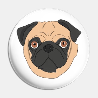 Pug face Pin