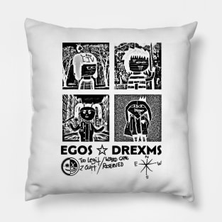 W3IRD GVNG ''EGOS + DREXMS'' (NEGATIVE) Pillow