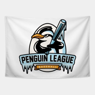 Penguin Baseball League Tapestry