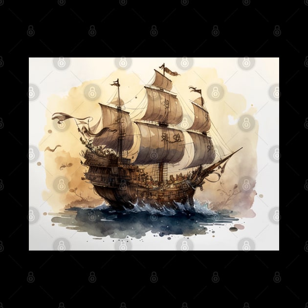 Pirate Ship by Buff Geeks Art