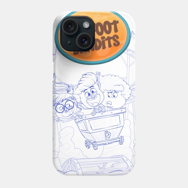 The Barefoot Bandits Minekart - Blue Phone Case by mukpuddy