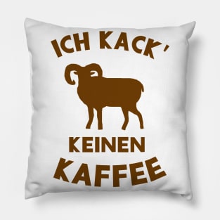 lustiger Mufflon Spruch Kaffee Morgen Müde Koffein Pillow