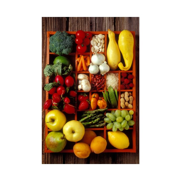 Fruits and vegetables in compartments by photogarry