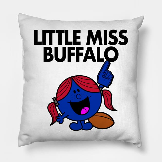 Little Miss Buffalo Pillow by unsportsmanlikeconductco