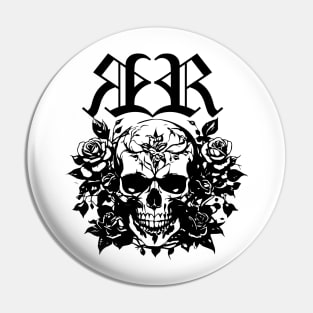 gothic skull typography Pin