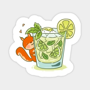 Mojito Squirrel - Mosquirrel Magnet