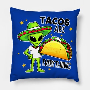 Aliens love tacos in the universe. Pillow