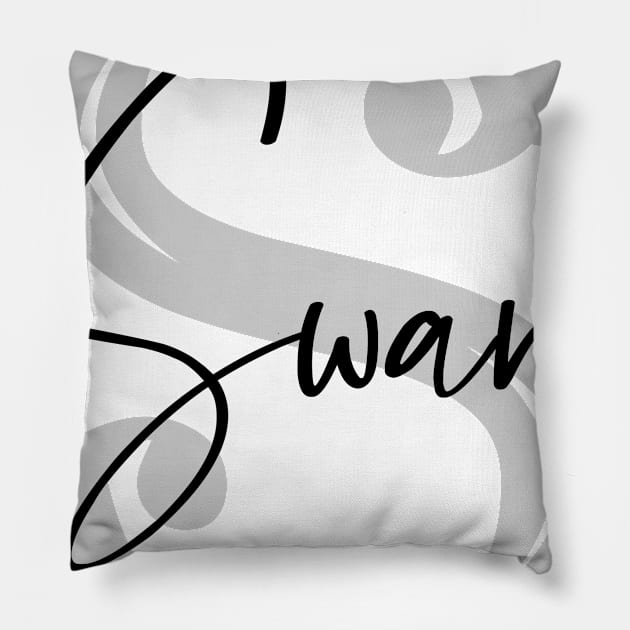 Swank Second Name, Swank Family Name, Swank Middle Name Pillow by Huosani