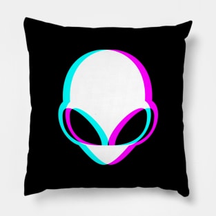 Neon Alien Head Pillow