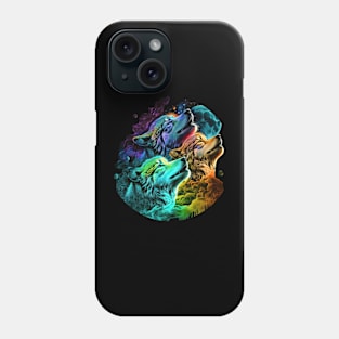 The call of the wolf spirit v2 (round) Phone Case