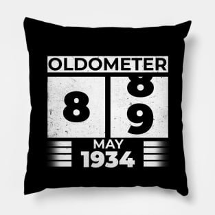 Oldometer 89 Years Old Born In May 1934 Pillow