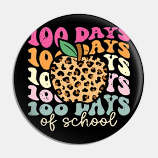 Retro 100 Days of School Leopard Teacher 100th Day of School Pin