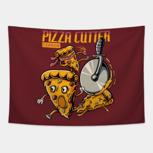 Pizza Cutter Illustration Tapestry