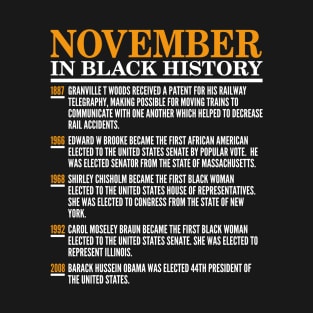 This Month In Black History, November T-Shirt