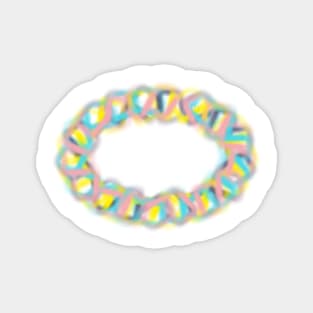 Colorful Ringed Circle Magnet