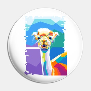 Alpaca Wpap Art Pin