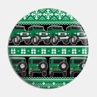 FJ40 Christmas Sweater in Green Pin