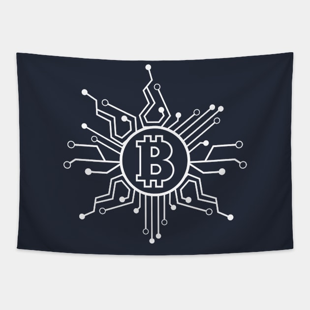 Bitcoin Crypto Blockchain technology Tapestry by My Crypto Design