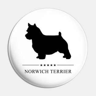 Norwich Terrier Black Silhouette Pin