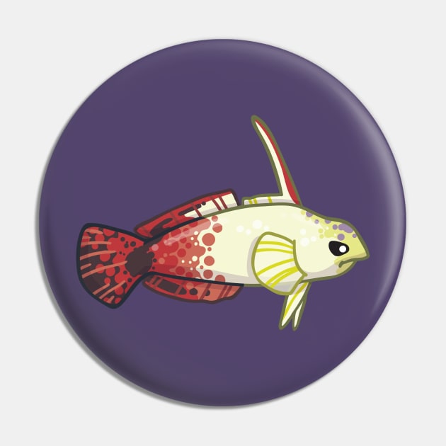 Fire Dartfish Pin by bytesizetreasure