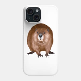 Cute Beaver Drawing Phone Case