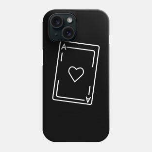 Ace of heart card minimal design Phone Case