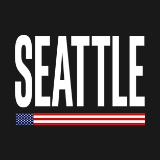 Seattle City Pride USA Flag T-Shirt