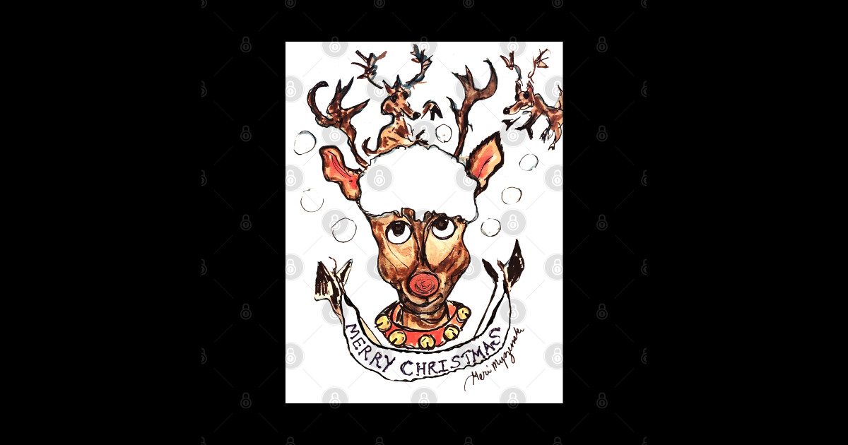 Rudolph Merry Christmas - Rudolph Christmas - Sticker | TeePublic