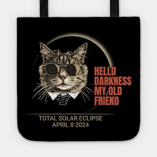 Hello Darkness My Old Friend - Cat Solar Eclipse Tote