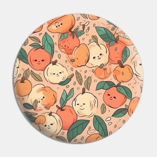 Cute Happy Peaches Pin