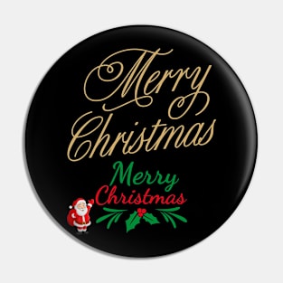 Merry Christmas Santa Claus Festive Holidays Pin