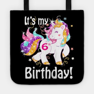 Kids Its My 6Th Birthday Unicorn Tote