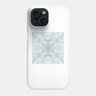 tropical crochet new age aqua blue paisley lace Phone Case