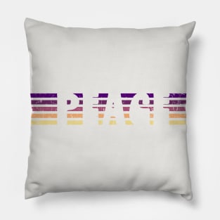 RETRO PEACE STRIPES SUNRISE Cutout Pillow