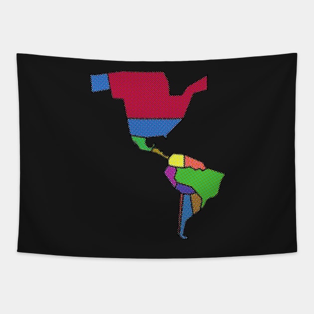 Map of the Americas Tapestry by oscargml