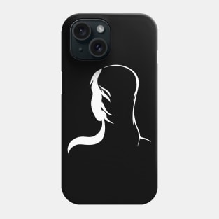 Girl's face and a fox optical illusion Phone Case