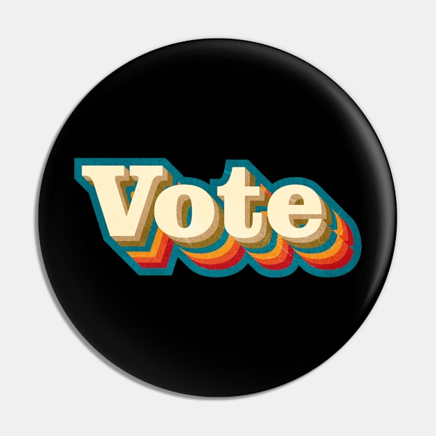 Retro Vote Pin by Jennifer